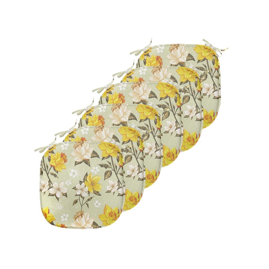 Подушки на обеденный стул ABAKUHAUS Flower, ветка нарцисса с цветочным рисунком, декоративная водонепроницаемая подушка с ремнями для кухонных сидений, 40 см x 40 см — упаковка из 6 шт., кремовый желтый хаки, бежевый
Подушки на обеденный стул ABAKUHAUS Flower, ветка нарцисса с цветочным рисунком, декоративная водонепроницаемая подушка с ремнями для кухонных сидений, 40 см x 40 см — упаковка из 6 шт., кремовый желтый хаки, бежевый