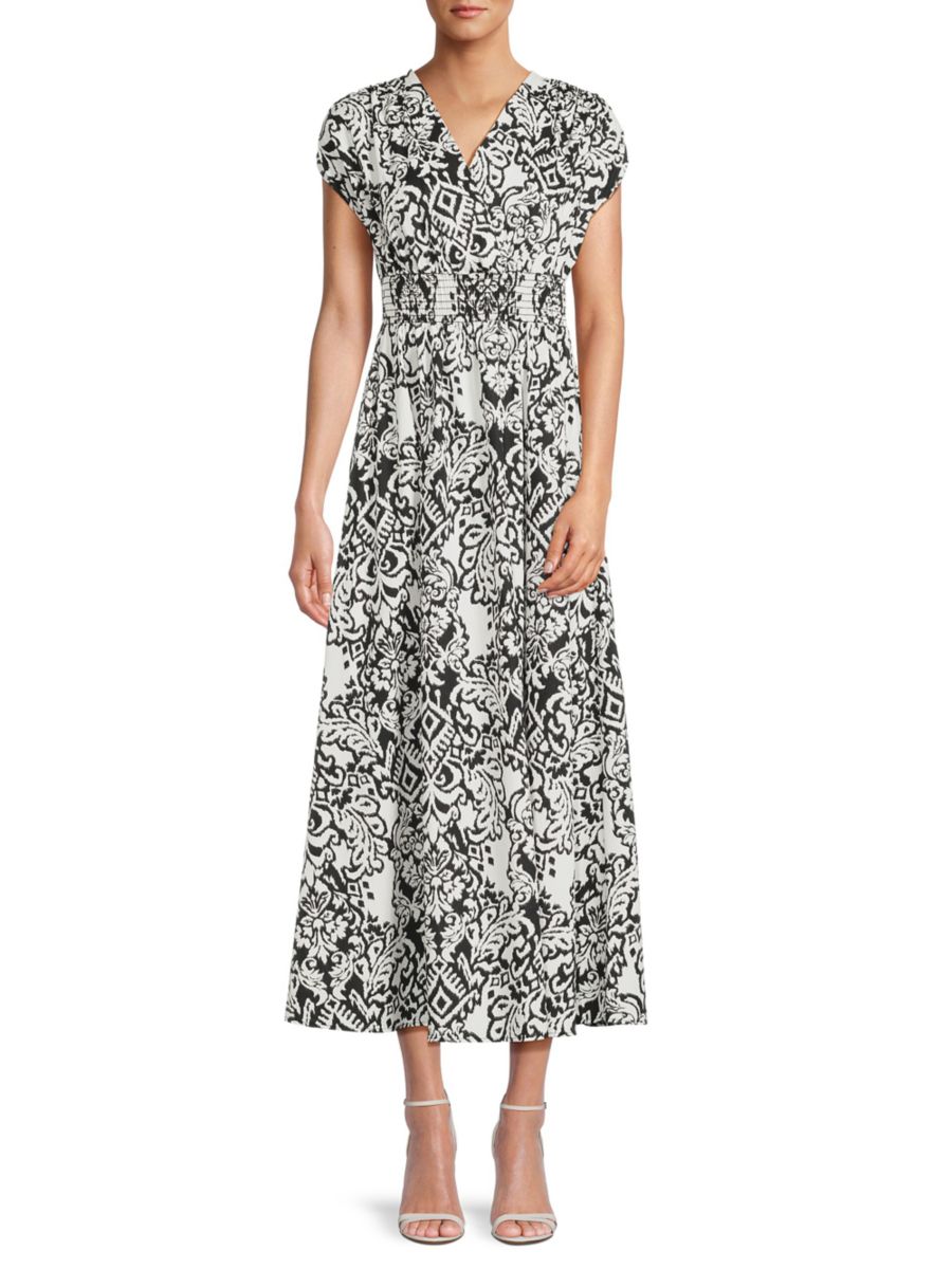 Платье макси А-силуэта со сборками Renee C., черный/белый
Платье макси А-силуэта со сборками Renee C., черный/белый