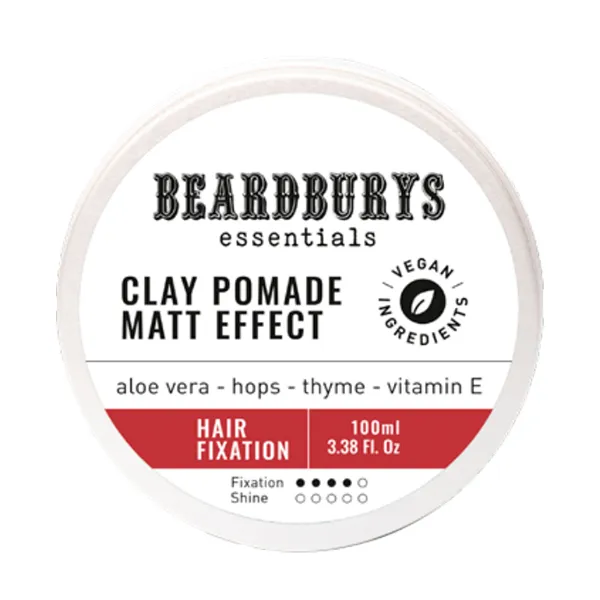 Фиксирующий воск для мужчин Clay Pomade Matt Efect Beardburys, 100 ml
Фиксирующий воск для мужчин Clay Pomade Matt Efect Beardburys, 100 ml