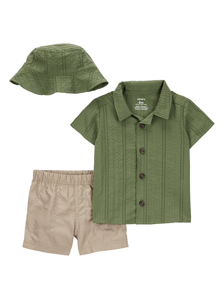 Рубашка carter's, бежевый/зеленый
Рубашка carter's, бежевый/зеленый