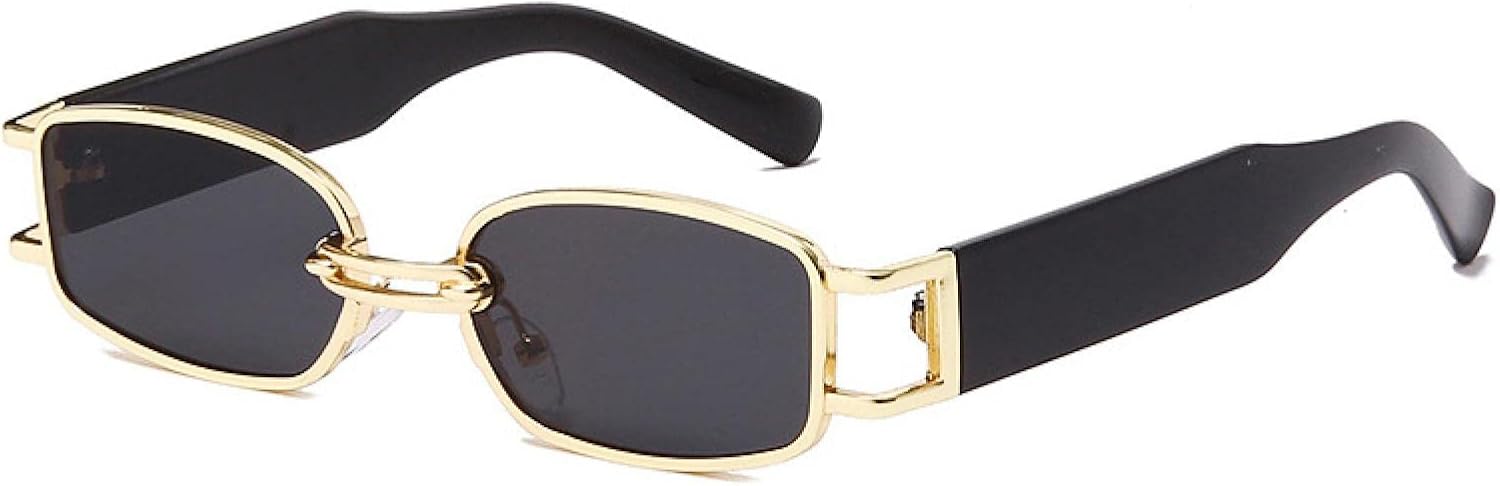 Модные маленькие прямоугольные женские солнцезащитные очки в винтажном панк-стиле, мужские солнцезащитные очки с защитой от УФ-излучения UV400, прозрачные очки VVTWSSW, Golden Gray
Модные маленькие прямоугольные женские солнцезащитные очки в винтажном панк-стиле, мужские солнцезащитные очки с защитой от УФ-излучения UV400, прозрачные очки VVTWSSW, Golden Gray