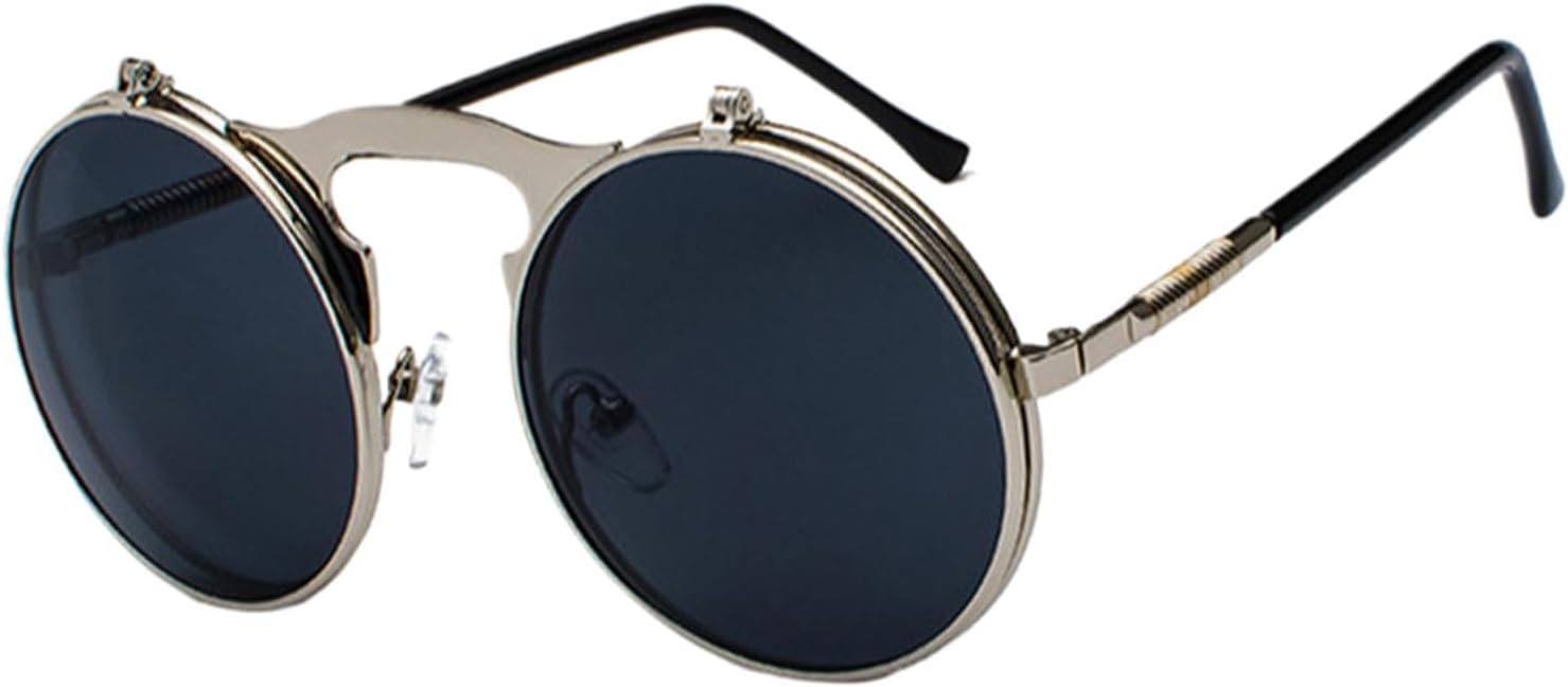 Солнцезащитные очки с защитой от УФ-излучения UV400 для женщин и мужчин | Складные дужки в стиле стимпанк, круглые, прозрачные, красные | для занятий спортом на открытом воздухе DSVIGF, Silver Black
Солнцезащитные очки с защитой от УФ-излучения UV400 для женщин и мужчин | Складные дужки в стиле стимпанк, круглые, прозрачные, красные | для занятий спортом на открытом воздухе DSVIGF, Silver Black