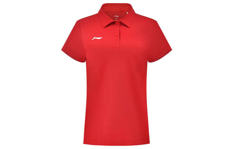 Рубашка поло унисекс красная Lining, красный 
Рубашка поло унисекс красная Lining, красный
