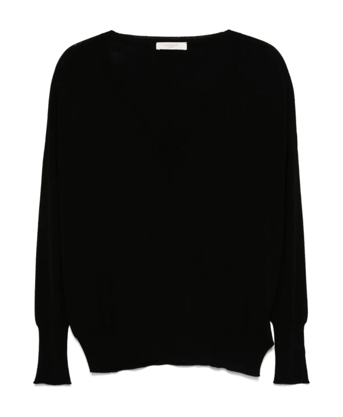 Пуловер с V-образным вырезом Zanone, черный
Пуловер с V-образным вырезом Zanone, черный