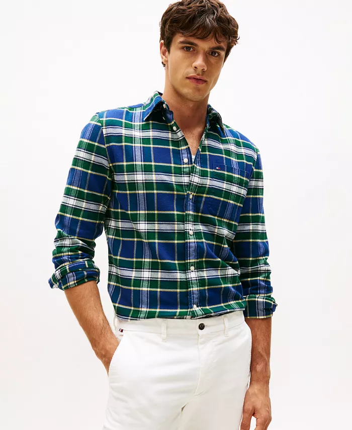 Мужская фланелевая рубашка в клетку тартан Tommy Hilfiger, мультиколор
Мужская фланелевая рубашка в клетку тартан Tommy Hilfiger, мультиколор