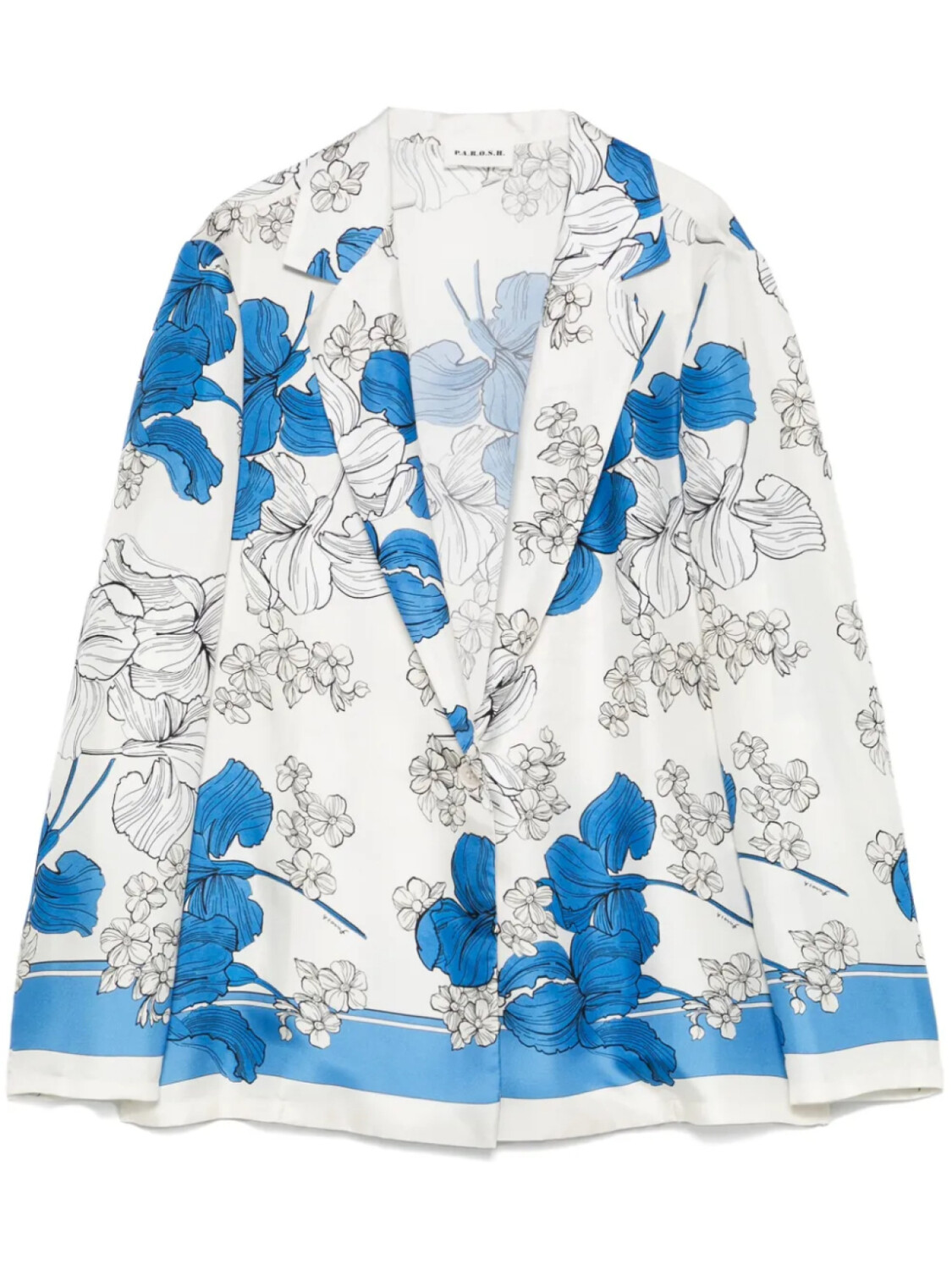 P.A.R.O.S.H. блейзер с цветочным принтом, белый
P.A.R.O.S.H. блейзер с цветочным принтом, белый