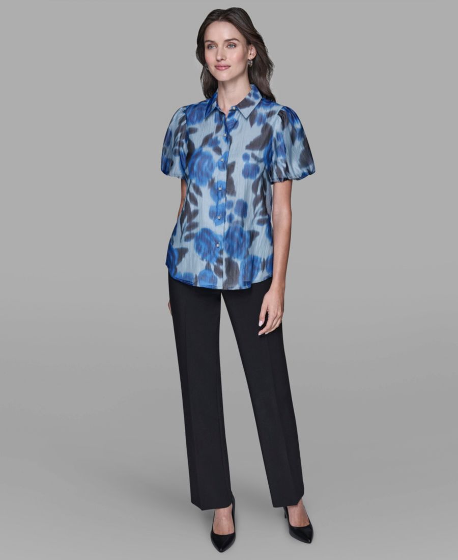 Женская блузка с воротником из органзы KARL LAGERFELD PARIS, French Blue Multi
Женская блузка с воротником из органзы KARL LAGERFELD PARIS, French Blue Multi