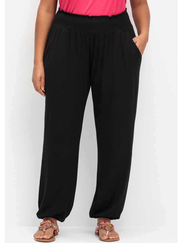 Тканевые брюки sheego, черный
Тканевые брюки sheego, черный