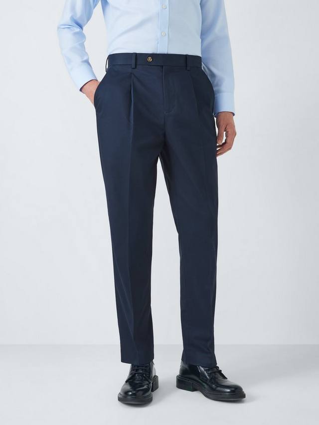 Хлопковые брюки-чиносы dulwich с элегантной складкой спереди John Lewis, темно-синий 
Хлопковые брюки-чиносы dulwich с элегантной складкой спереди John Lewis, темно-синий