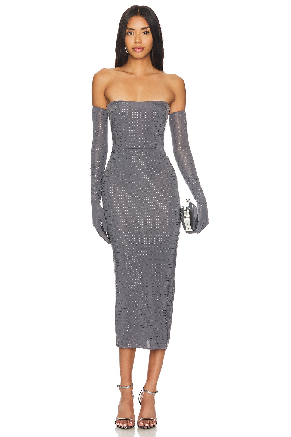 Платье-Перчатка без бретелек с кристаллами Alex Perry, цвет iron
Платье-Перчатка без бретелек с кристаллами Alex Perry, цвет iron