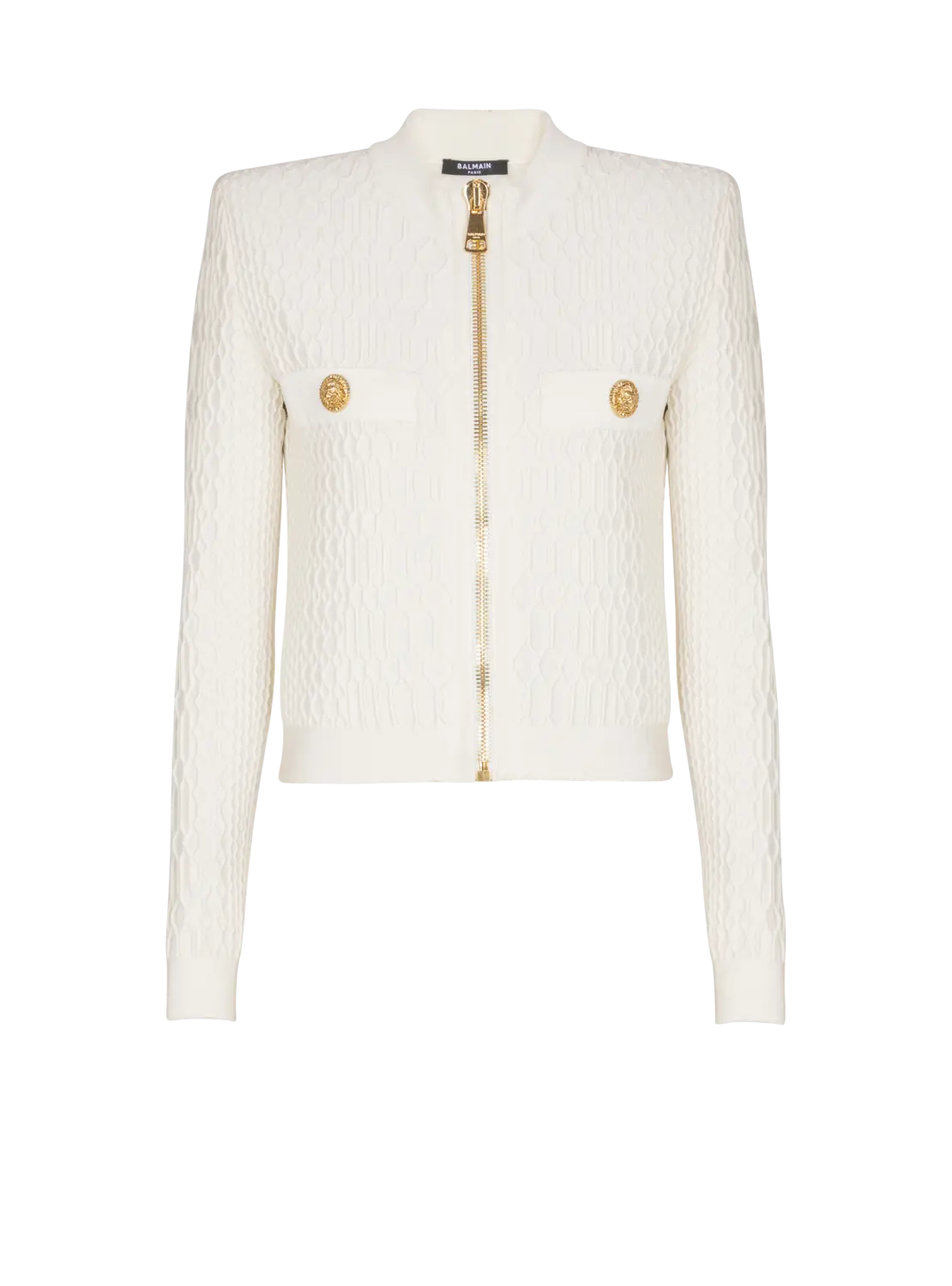 Вязаный жакет "крокодил" Balmain, бежевый
Вязаный жакет "крокодил" Balmain, бежевый