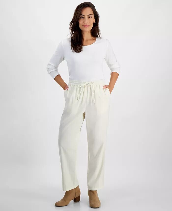 Маленькие однотонные хлопковые брюки-стринги со шнурком Style & Co, коричневый/бежевый
Маленькие однотонные хлопковые брюки-стринги со шнурком Style & Co, коричневый/бежевый