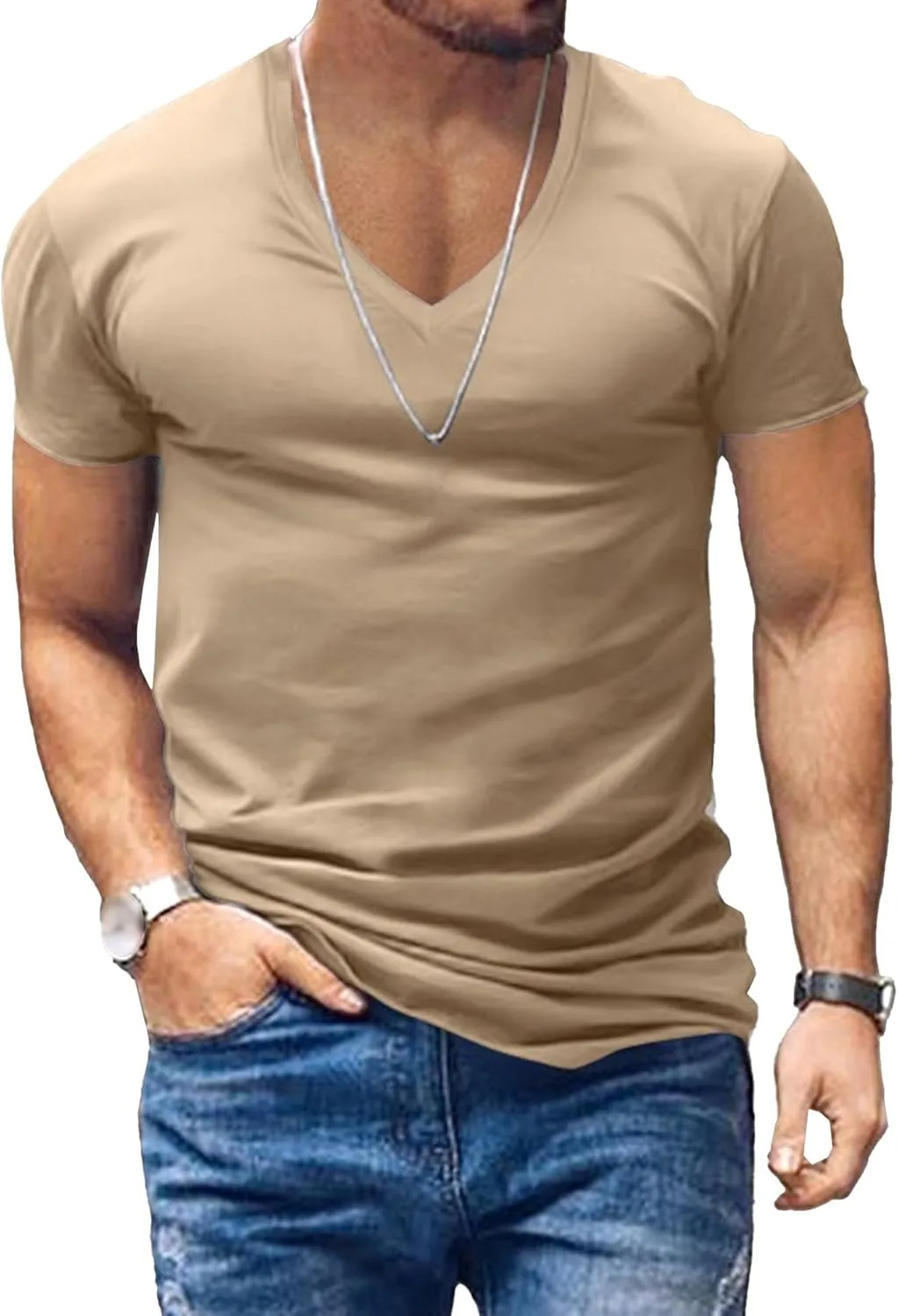 Мужская футболка V-образного выреза Regular Fit Aosufei
Мужская футболка V-образного выреза Regular Fit Aosufei