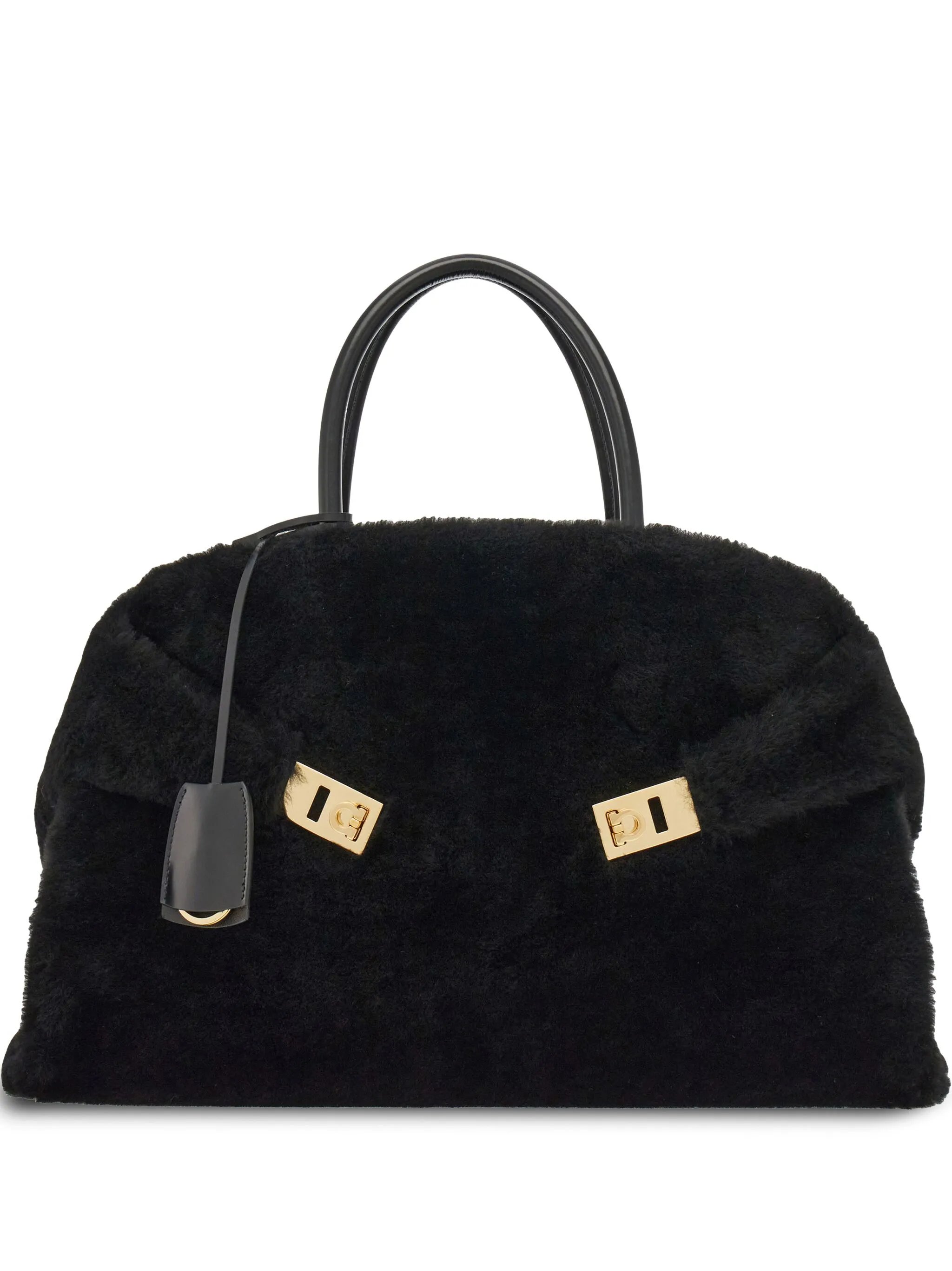 Сумка-тоут Hug из искусственного меха Ferragamo, черный
Сумка-тоут Hug из искусственного меха Ferragamo, черный