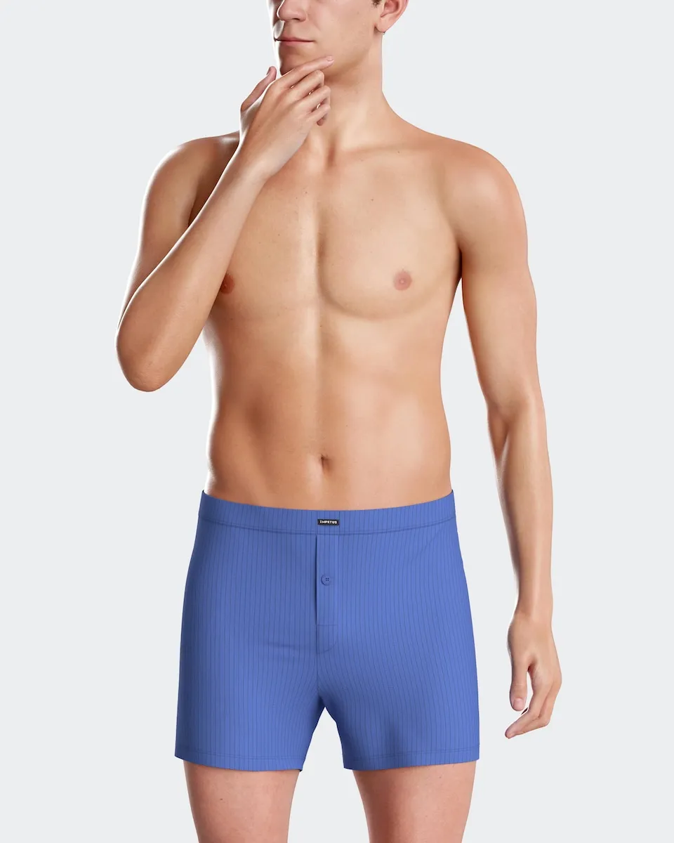 Боксеры с пуговицей на шаговом шве для мужчин, синий Impetus
Боксеры с пуговицей на шаговом шве для мужчин, синий Impetus