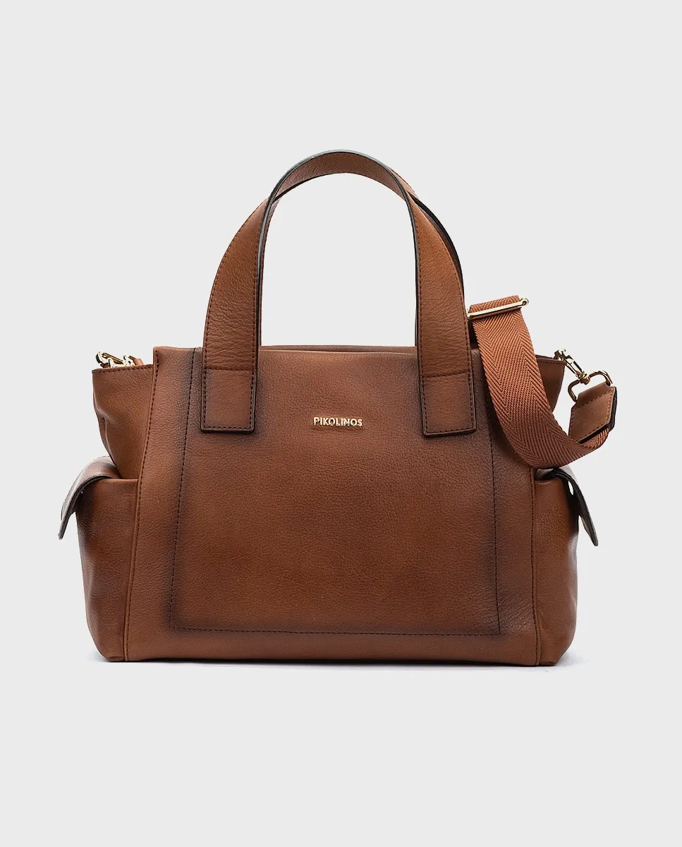 Женская кожаная сумка через плечо с застежкой-молнией и двойной ручкой Pikolinos, коричневый
Женская кожаная сумка через плечо с застежкой-молнией и двойной ручкой Pikolinos, коричневый
