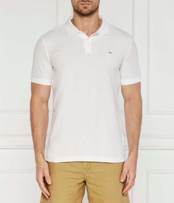 Поло Calvin Klein Pigue Slim Fit, белый 
Поло Calvin Klein Pigue Slim Fit, белый