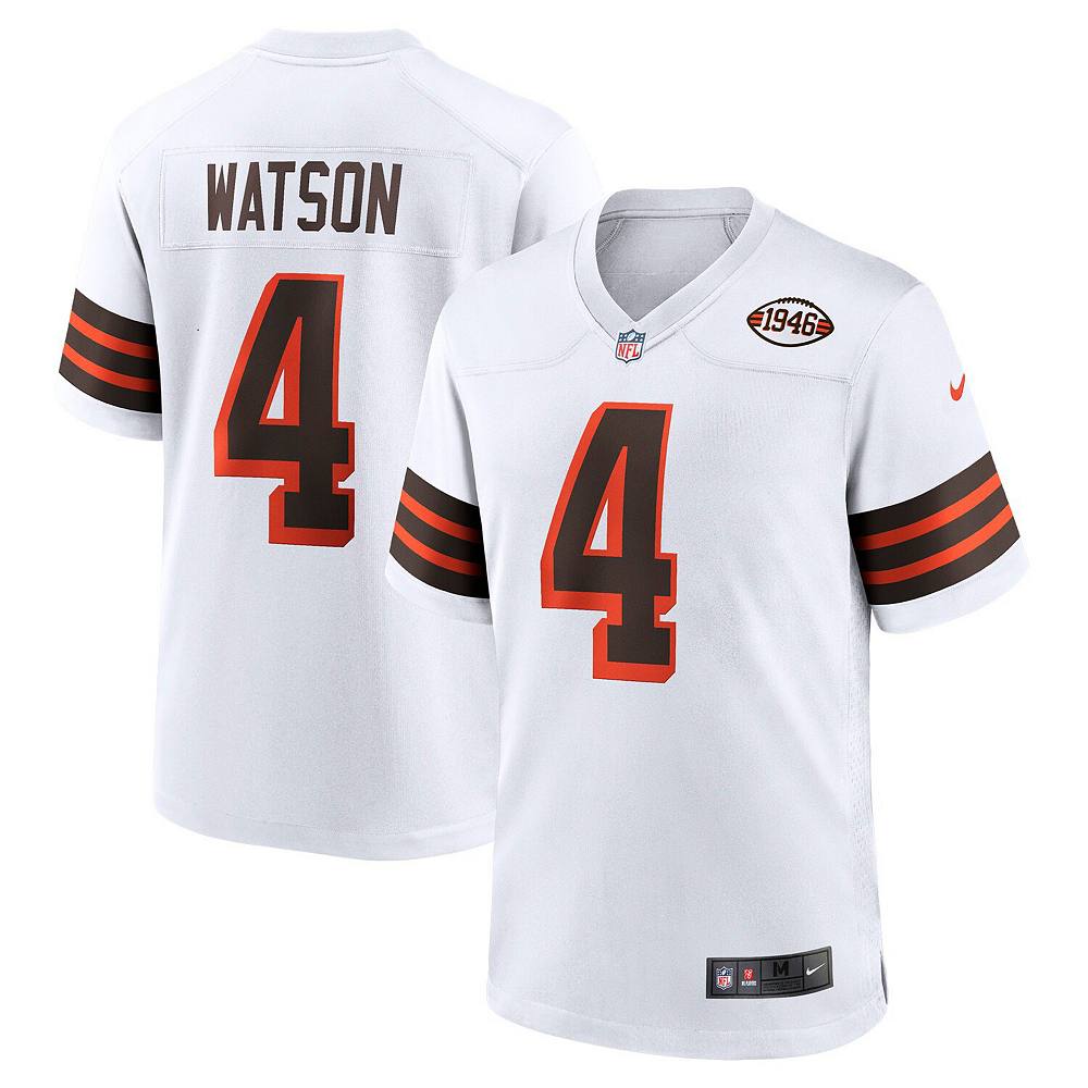 Мужское джерси Nike Deshaun Watson White Cleveland Browns Alternate Game, цвет Brn White 
Мужское джерси Nike Deshaun Watson White Cleveland Browns Alternate Game, цвет Brn White