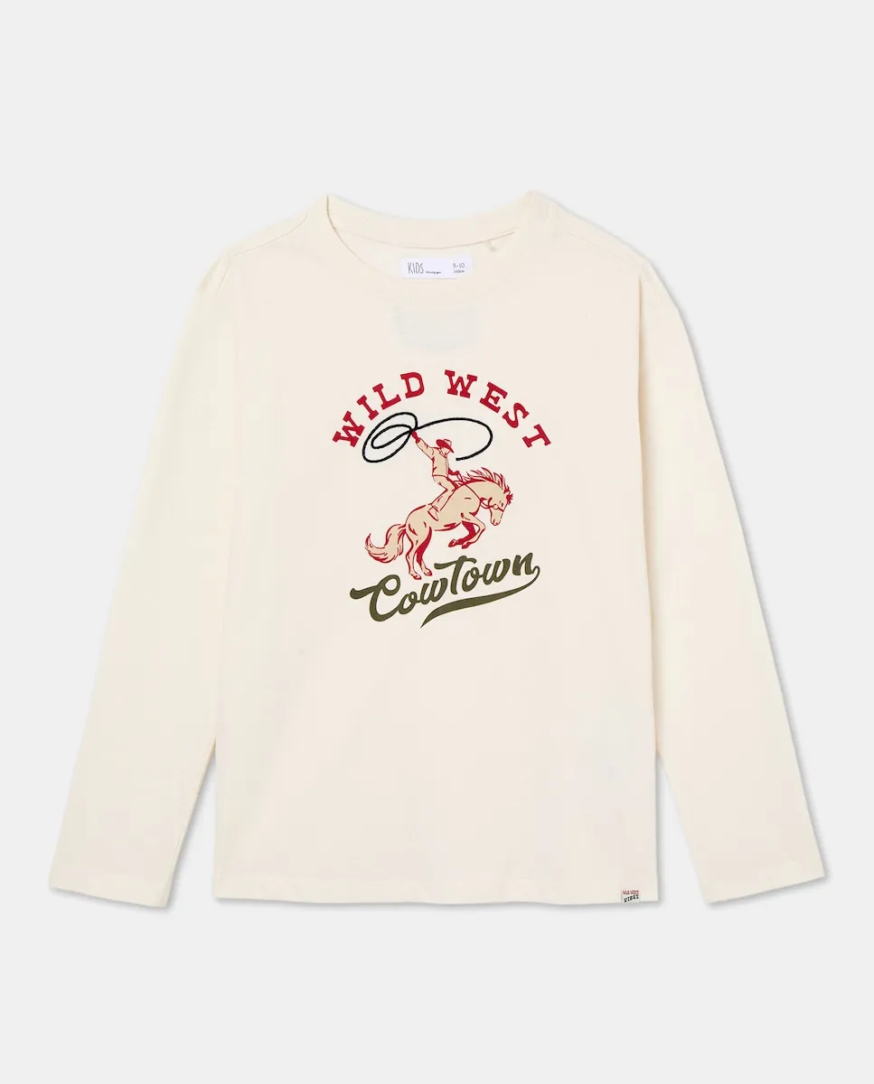 Детская футболка с длинным рукавом с цепочным швом Kids El Corte Inglés, белый
Детская футболка с длинным рукавом с цепочным швом Kids El Corte Inglés, белый