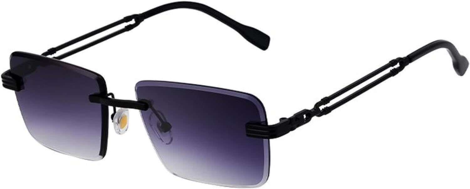 Классические маленькие прямоугольные солнцезащитные очки без оправы для мужчин, роскошные винтажные очки без оправы для активного отдыха, защита от УФ-излучения UV400 для мужчин TYUVIVO, C2blackdoublegrey
Классические маленькие прямоугольные солнцезащитные очки без оправы для мужчин, роскошные винтажные очки без оправы для активного отдыха, защита от УФ-излучения UV400 для мужчин TYUVIVO, C2blackdoublegrey