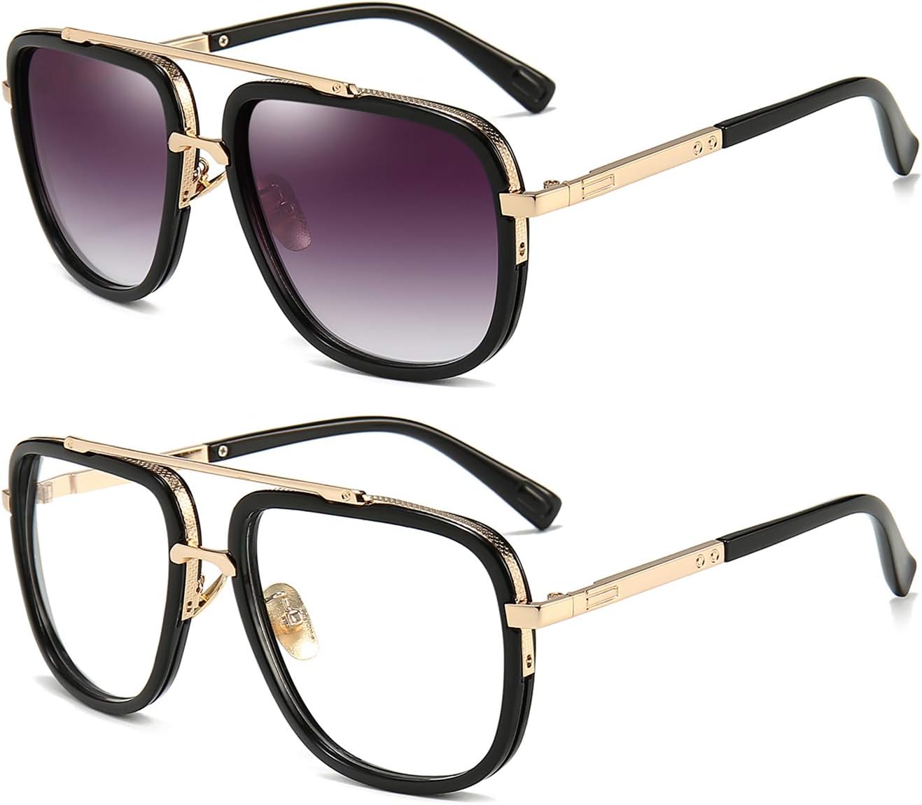 Солнцезащитные очки-авиаторы Dollger увеличенного квадратного размера для мужчин, модель «пилот», золотистая оправа, ретро-стиль, A01 Black Gradient Grey Lens and Brown Gradient Brown Lens
Солнцезащитные очки-авиаторы Dollger увеличенного квадратного размера для мужчин, модель «пилот», золотистая оправа, ретро-стиль, A01 Black Gradient Grey Lens and Brown Gradient Brown Lens