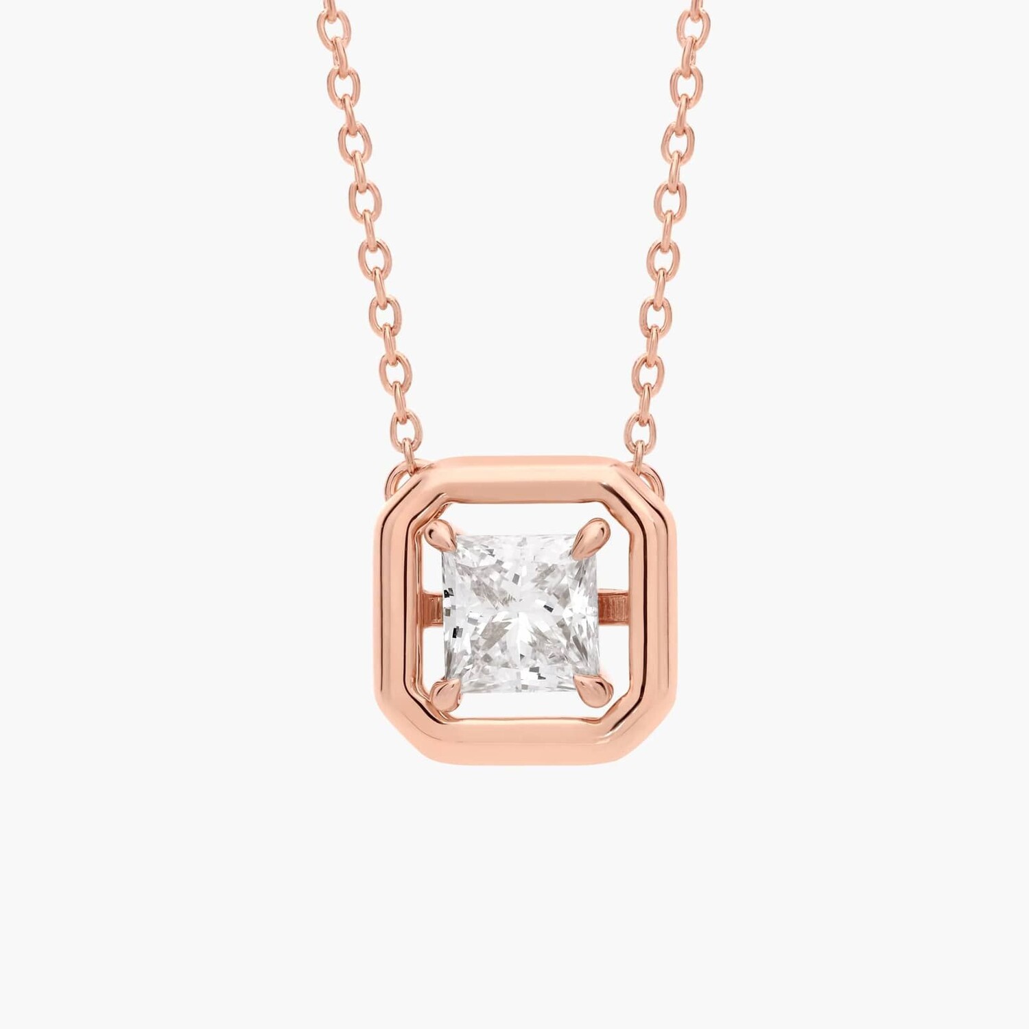 Подвеска-солитер с выращенным в лаборатории бриллиантом огранки «Принцесса» из розового золота 14 карат (1/2 карата). Blue Nile
Подвеска-солитер с выращенным в лаборатории бриллиантом огранки «Принцесса» из розового золота 14 карат (1/2 карата). Blue Nile