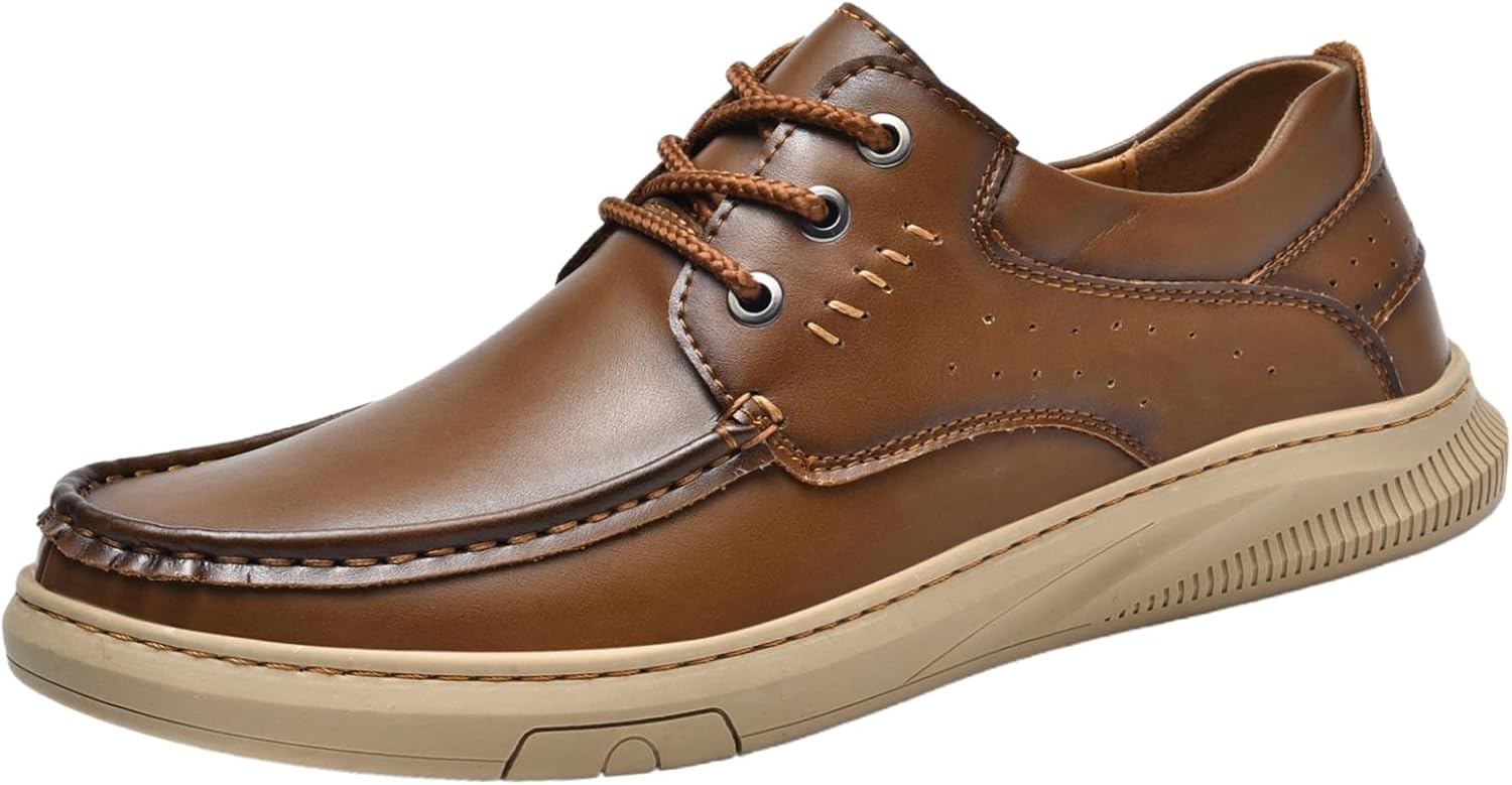 Мужские кожаные туфли на плоской подошве - комфортные и простые, подходят для всех сезонов и активного отдыха, большого размера Fusecottc, коричневый
Мужские кожаные туфли на плоской подошве - комфортные и простые, подходят для всех сезонов и активного отдыха, большого размера Fusecottc, коричневый