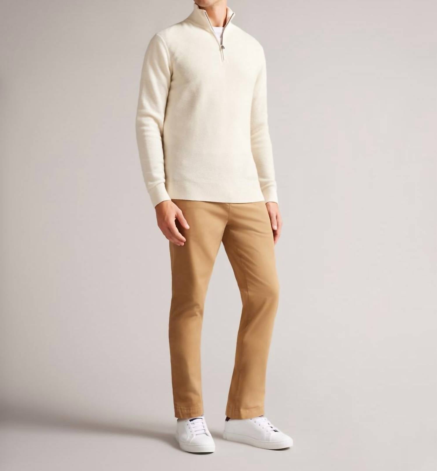 Мужской свитер Meaddo Funnel Neck Half Zip в натуральном цвете Ted Baker, цвет natural 
Мужской свитер Meaddo Funnel Neck Half Zip в натуральном цвете Ted Baker, цвет natural