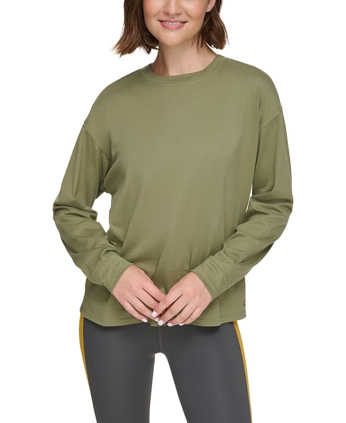 Женская футболка с круглым вырезом с длинными рукавами Calvin Klein, зеленый
Женская футболка с круглым вырезом с длинными рукавами Calvin Klein, зеленый
