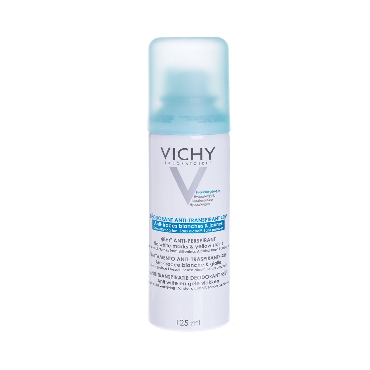 Vichy Anti-Trace, аэрозольный дезодорант-антиперспирант, 125 мл
Vichy Anti-Trace, аэрозольный дезодорант-антиперспирант, 125 мл