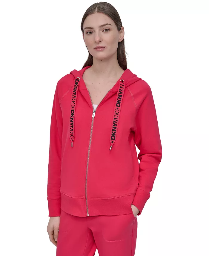 Спортивная женская худи с молнией спереди и длинными рукавами в двухцветном исполнении DKNY, розовый
Спортивная женская худи с молнией спереди и длинными рукавами в двухцветном исполнении DKNY, розовый