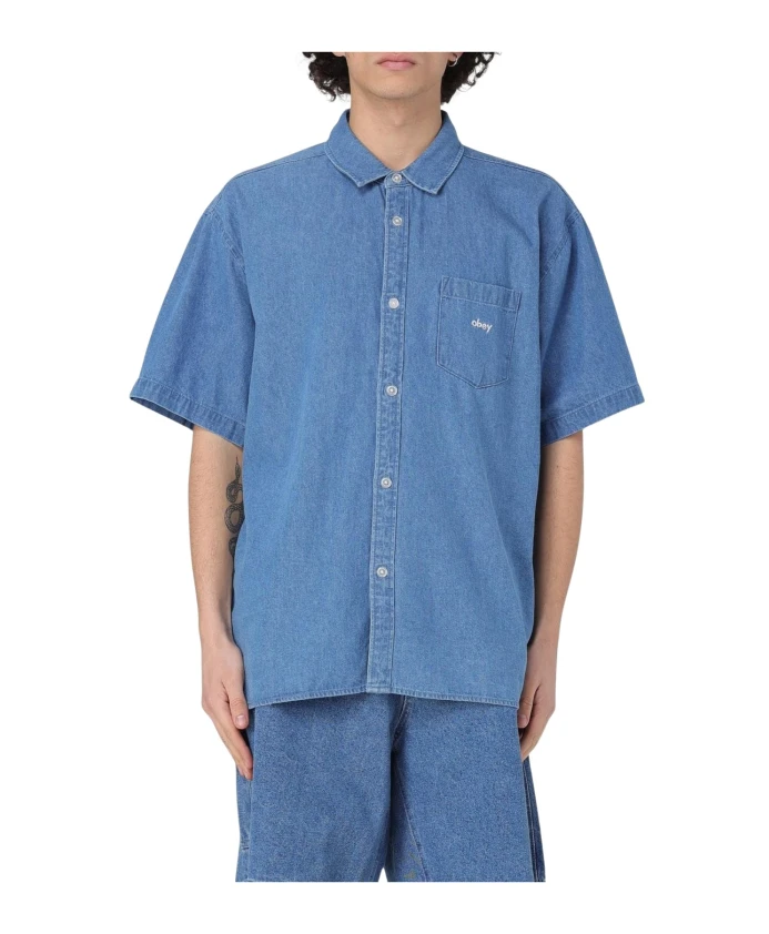 Джинсовая рубашка цвета индиго, свободного кроя. Obey, синий
Джинсовая рубашка цвета индиго, свободного кроя. Obey, синий