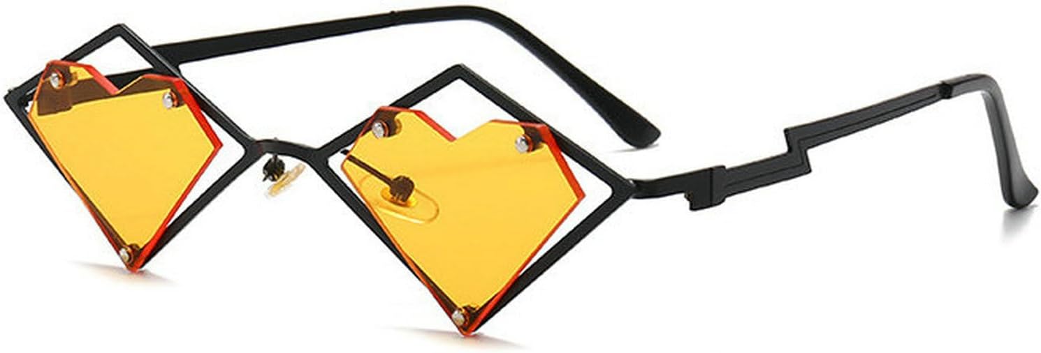 Солнцезащитные очки COTIA без оправы в форме сердца в стиле хип-хоп, женские и мужские, с нестандартной металлической оправой, градиентный дизайн, ретро-стиль для вечеринок, Yellow
Солнцезащитные очки COTIA без оправы в форме сердца в стиле хип-хоп, женские и мужские, с нестандартной металлической оправой, градиентный дизайн, ретро-стиль для вечеринок, Yellow