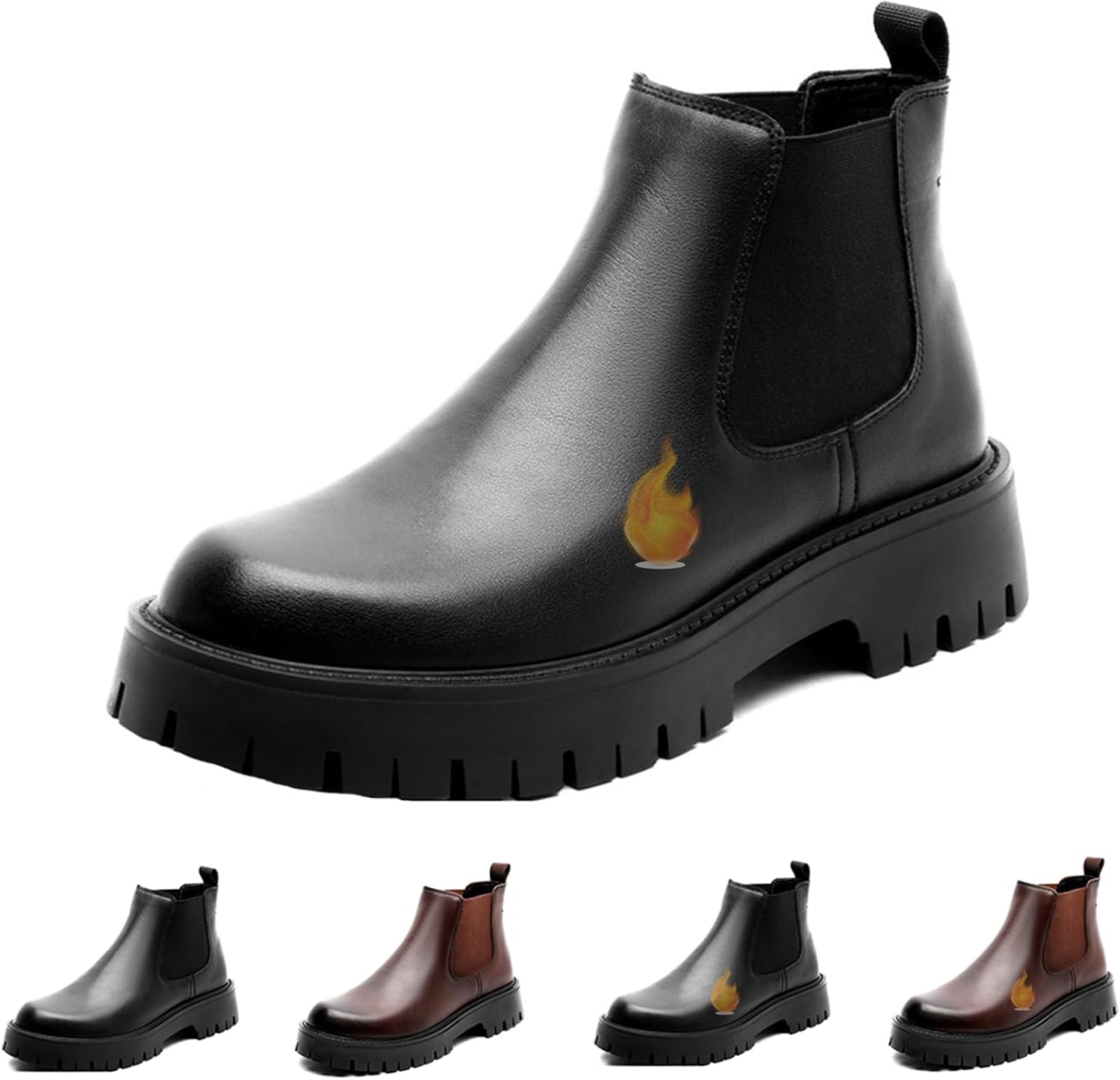 Мужские ботинки челси из натуральной кожи, без шнурков, на массивной платформе, стильные, с круглым носком и рифленой подошвой, теплые, для повседневной носки и деловых встреч Generic, черный
Мужские ботинки челси из натуральной кожи, без шнурков, на массивной платформе, стильные, с круглым носком и рифленой подошвой, теплые, для повседневной носки и деловых встреч Generic, черный