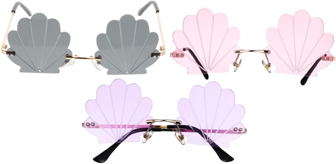 GALPADA 3 шт. Солнцезащитные очки без оправы в форме ракушки для женщин. Уникальный и стильный дизайн для фестивалей и вечеринок. Линзы золотистого, серого, розового и светло-фиолетового цвета, Assorted Color
GALPADA 3 шт. Солнцезащитные очки без оправы в форме ракушки для женщин. Уникальный и стильный дизайн для фестивалей и вечеринок. Линзы золотистого, серого, розового и светло-фиолетового цвета, Assorted Color