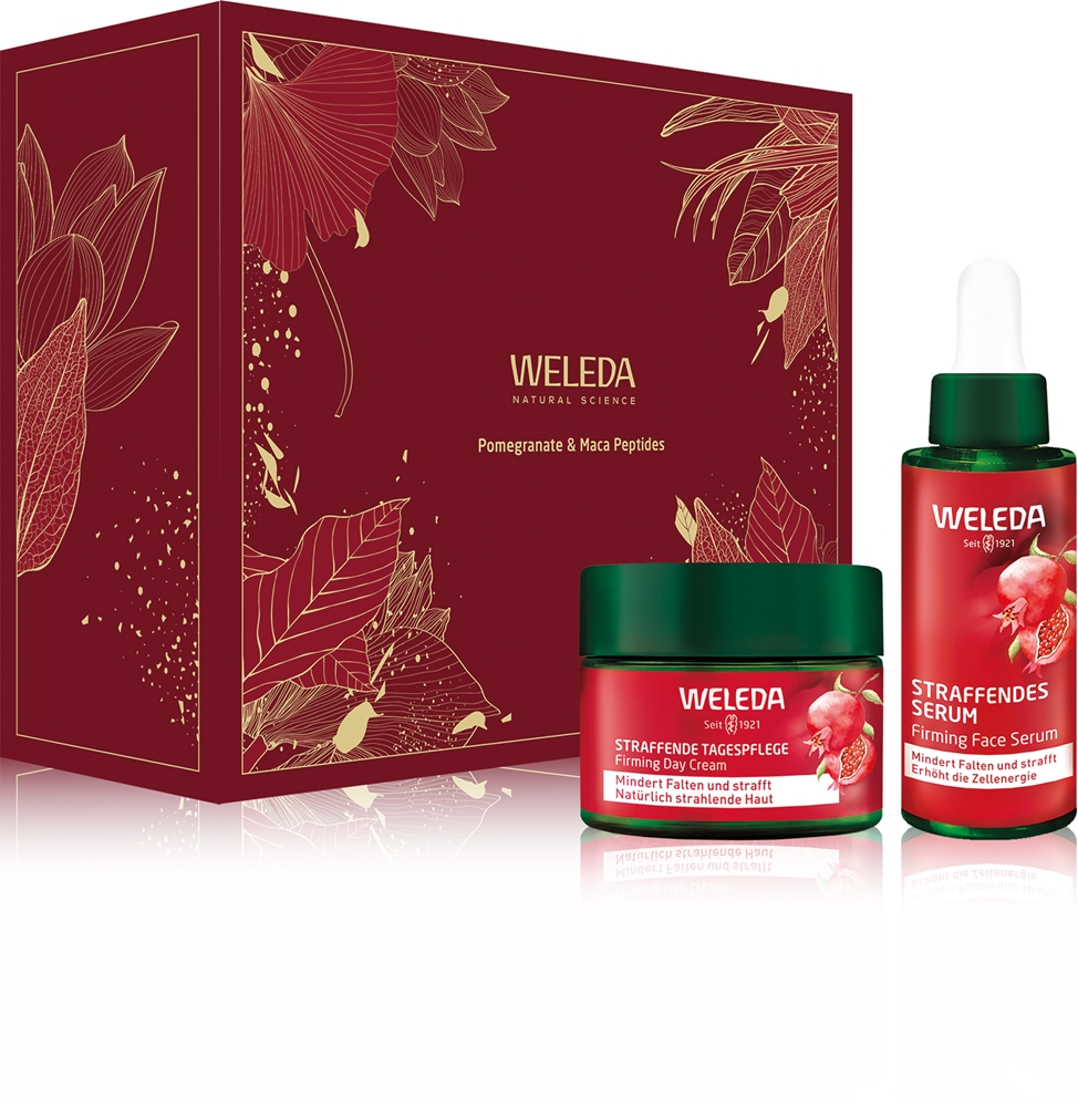 Подарочный набор с пептидами граната и маки для восстановления упругости кожи Weleda
Подарочный набор с пептидами граната и маки для восстановления упругости кожи Weleda