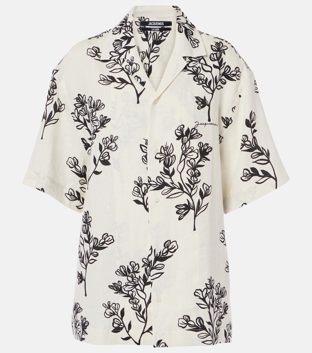 Джинсовая льняная рубашка для боулинга с цветочным принтом Jacquemus, Print Black Flowers
Джинсовая льняная рубашка для боулинга с цветочным принтом Jacquemus, Print Black Flowers