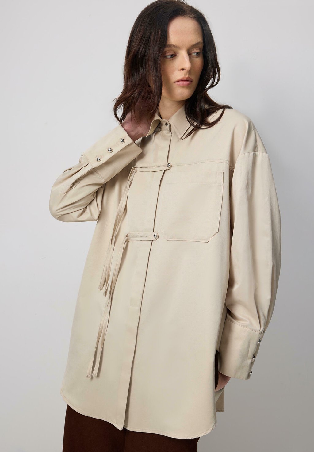 Блузка на пуговицах Touché Privé, коричневый
Блузка на пуговицах Touché Privé, коричневый