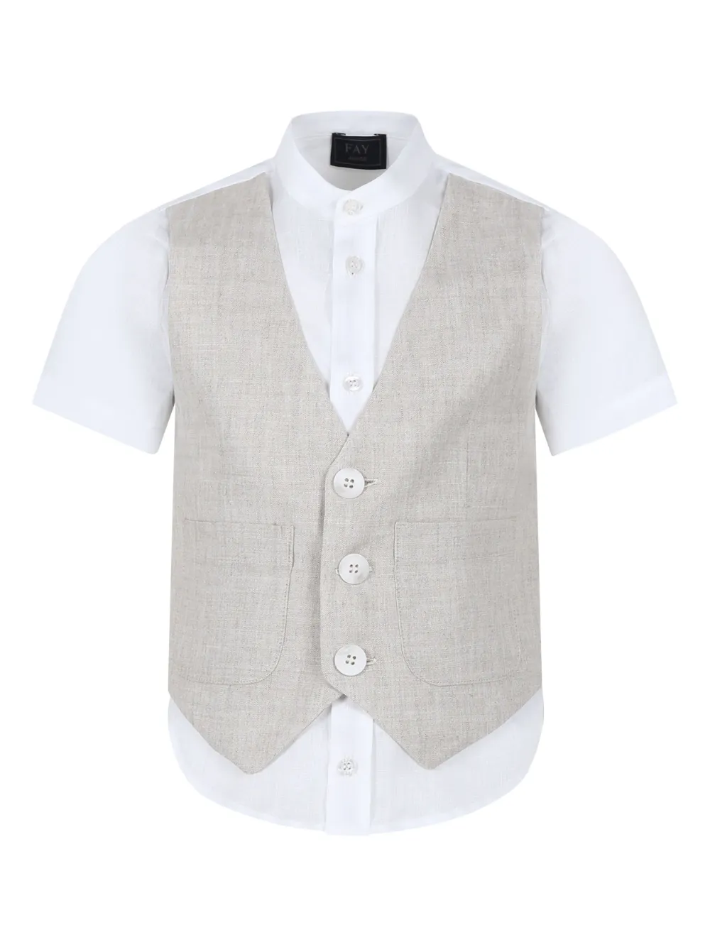 Рубашка со вставкой Fay Kids, белый
Рубашка со вставкой Fay Kids, белый