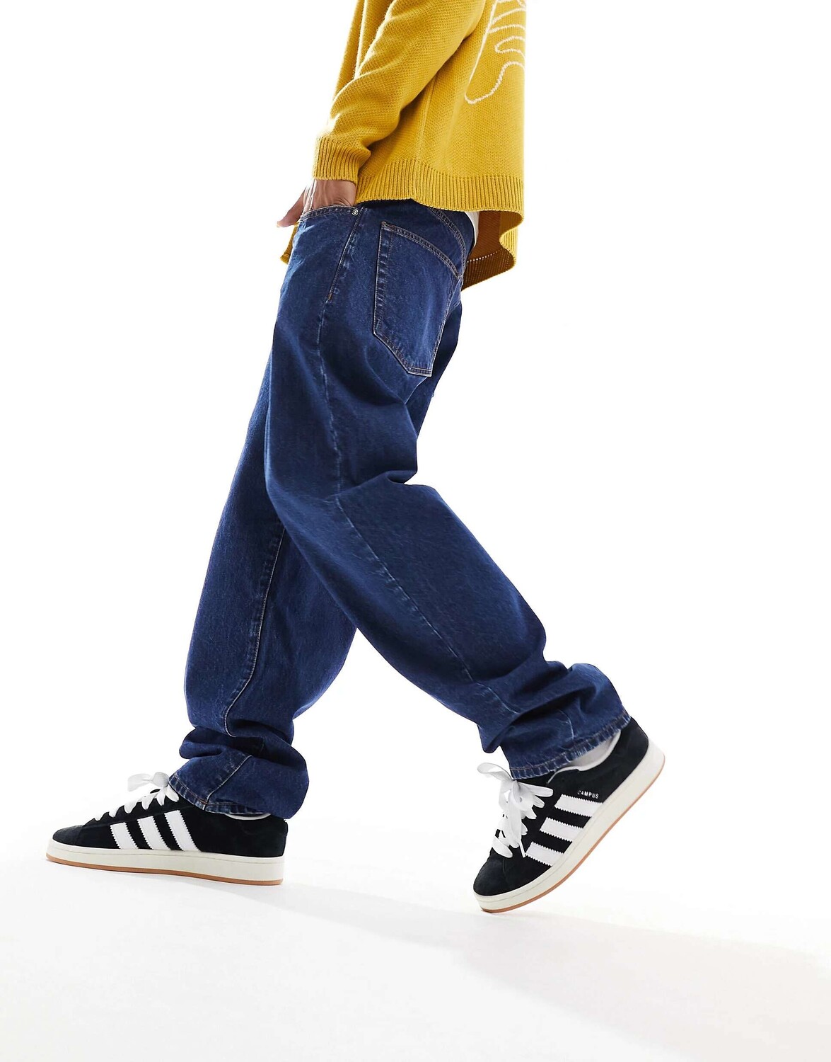 Темно-синие мешковатые джинсы ASOS
Темно-синие мешковатые джинсы ASOS