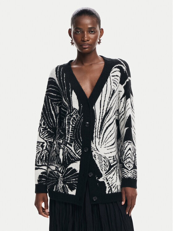 Кардиган стандартного кроя Desigual, черный 
Кардиган стандартного кроя Desigual, черный