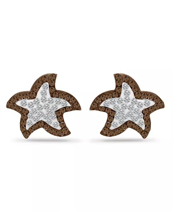 Серьги-Гвоздики из стерлингового серебра с хрустальными рыбками-звездами Giani Bernini, champagne
Серьги-Гвоздики из стерлингового серебра с хрустальными рыбками-звездами Giani Bernini, champagne