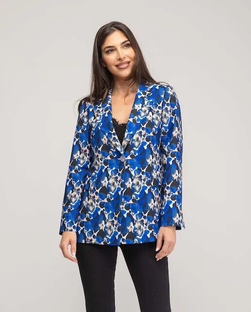 Женский пиджак с принтом, лацканами и застежкой на пуговицы Fsh, синий
Женский пиджак с принтом, лацканами и застежкой на пуговицы Fsh, синий