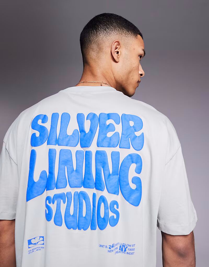 Футболка свободного кроя ASOS DESIGN светло-серого цвета с объемным принтом
Футболка свободного кроя ASOS DESIGN светло-серого цвета с объемным принтом