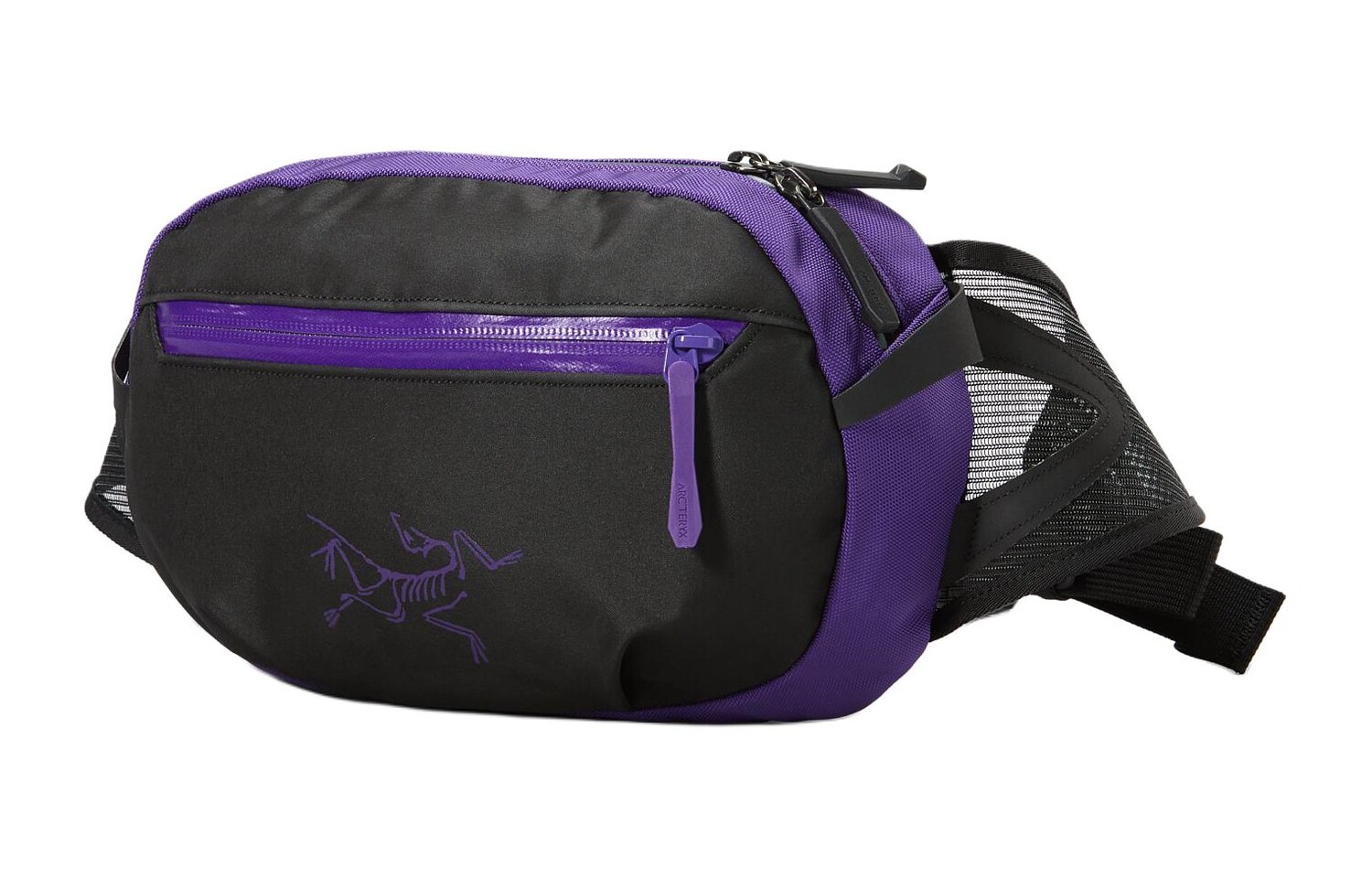 Поясная сумка мужская Arcteryx Arro, серебряный / фиолетовый 
Поясная сумка мужская Arcteryx Arro, серебряный / фиолетовый