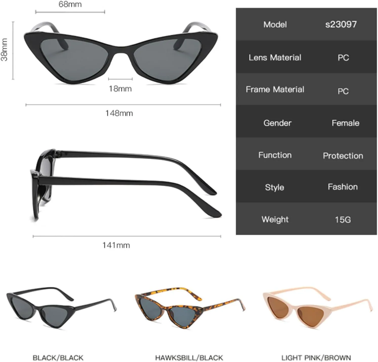 Маленькие солнцезащитные очки «кошачий глаз» для женщин, ретро-треугольные, для мужчин, с защитой от УФ-излучения, модные, роскошные, UV400 TVTBBVV, Light Brown
Маленькие солнцезащитные очки «кошачий глаз» для женщин, ретро-треугольные, для мужчин, с защитой от УФ-излучения, модные, роскошные, UV400 TVTBBVV, Light Brown