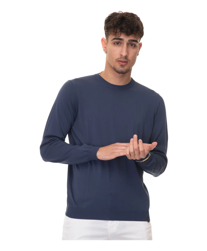 Сверхлегкий хлопковый свитер с логотипом. Fay, синий
Сверхлегкий хлопковый свитер с логотипом. Fay, синий