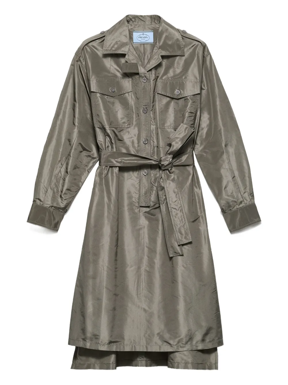 Платье миди из тафты Prada, зеленый
Платье миди из тафты Prada, зеленый