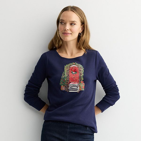 Футболка Women's holiday Croft & Barrow, Festive Entry
Футболка Women's holiday Croft & Barrow, Festive Entry