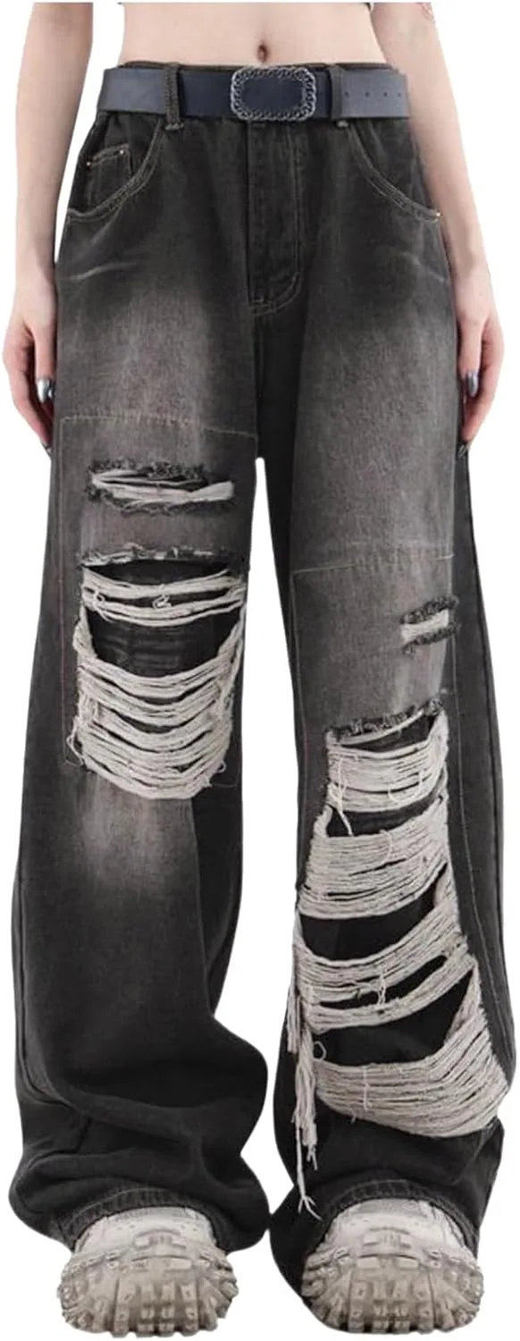 Багги джинсы для женщин и мужчин рваные прямые брюки
Багги джинсы для женщин и мужчин рваные прямые брюки